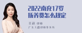 2022南充17岁抚养费怎么规定