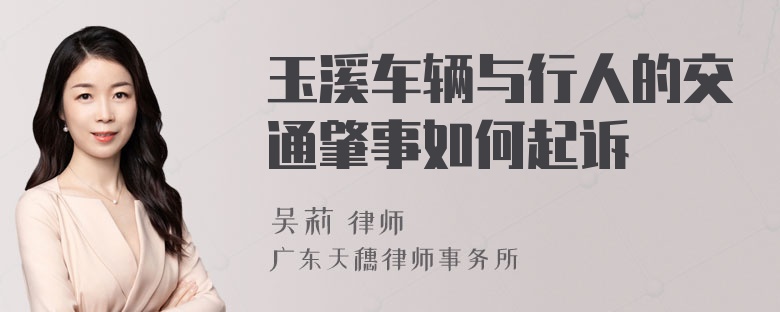 玉溪车辆与行人的交通肇事如何起诉