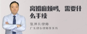 离婚麻烦吗，需要什么手续