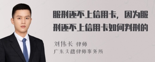 服刑还不上信用卡，因为服刑还不上信用卡如何判刑的