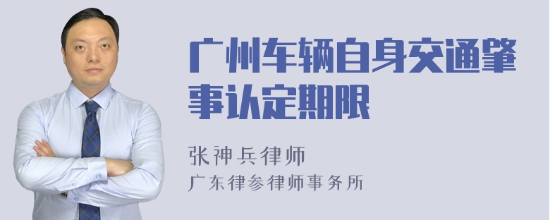 广州车辆自身交通肇事认定期限