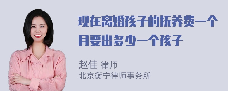 现在离婚孩子的抚养费一个月要出多少一个孩子