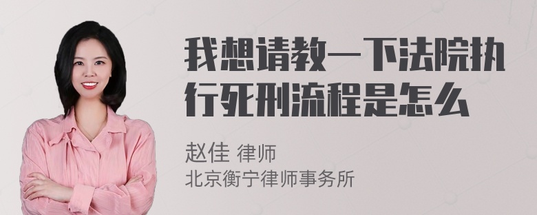 我想请教一下法院执行死刑流程是怎么