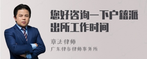 您好咨询一下户籍派出所工作时间