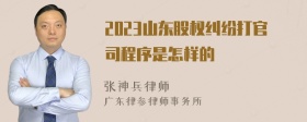 2023山东股权纠纷打官司程序是怎样的