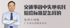 交通事故中失地农民赔偿标准是怎样的