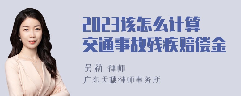 2023该怎么计算交通事故残疾赔偿金