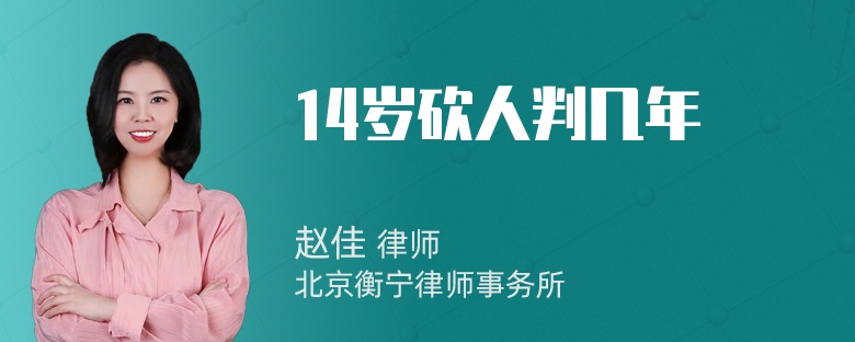 14岁砍人判几年