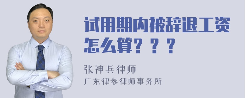 试用期内被辞退工资怎么算？？？