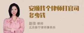 安顺找个律师打官司多少钱