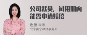 公司裁员，试用期内能否申请赔偿