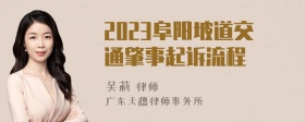 2023阜阳坡道交通肇事起诉流程