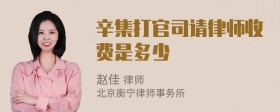 辛集打官司请律师收费是多少