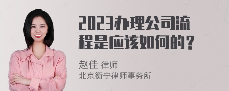 2023办理公司流程是应该如何的？