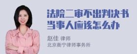 法院二审不出判决书当事人应该怎么办