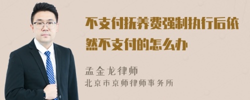 不支付抚养费强制执行后依然不支付的怎么办