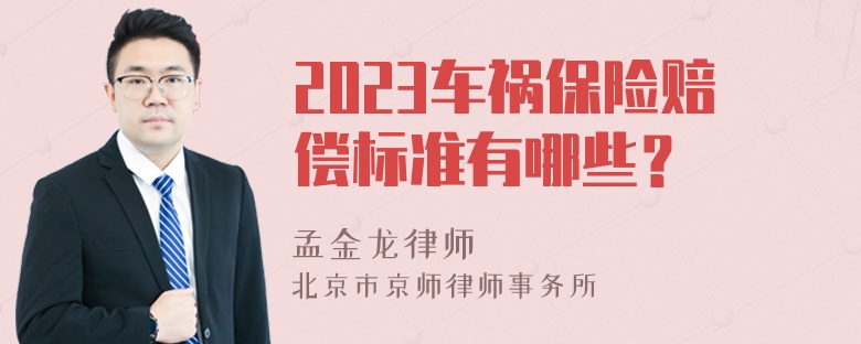 2023车祸保险赔偿标准有哪些？