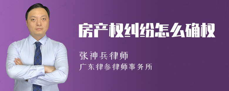 房产权纠纷怎么确权