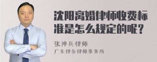 沈阳离婚律师收费标准是怎么规定的呢？