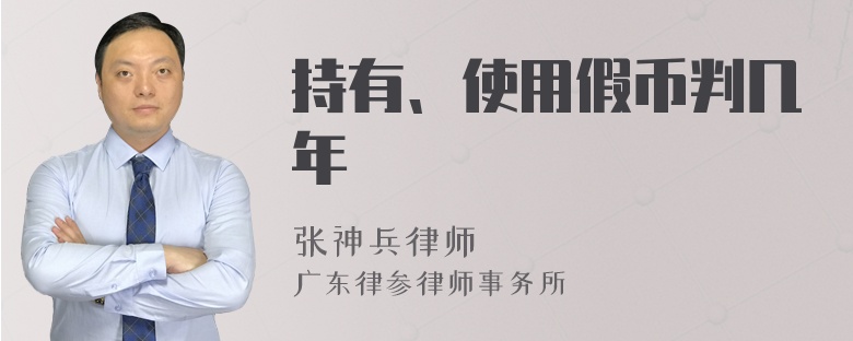 持有、使用假币判几年