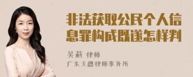 非法获取公民个人信息罪构成既遂怎样判