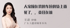 人家撞在我的车拉的货上面死了，，责任在谁