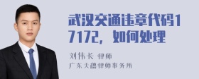 武汉交通违章代码17172，如何处理