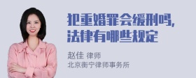 犯重婚罪会缓刑吗，法律有哪些规定