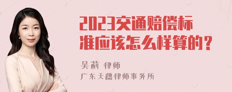 2023交通赔偿标准应该怎么样算的？