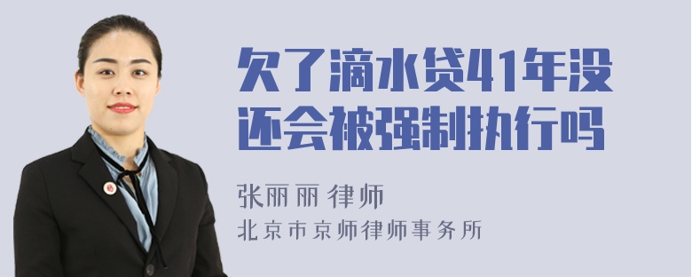 欠了滴水贷41年没还会被强制执行吗