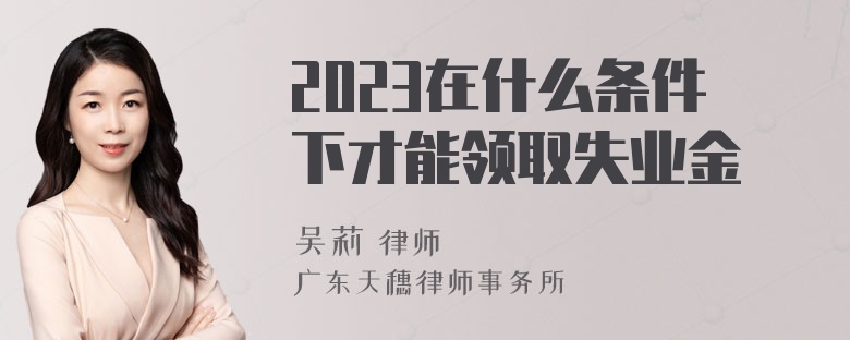 2023在什么条件下才能领取失业金