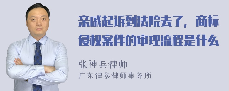 亲戚起诉到法院去了，商标侵权案件的审理流程是什么