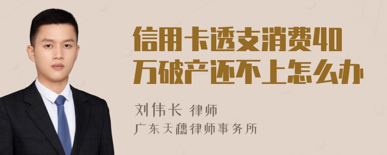 信用卡透支消费40万破产还不上怎么办