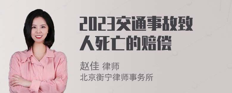 2023交通事故致人死亡的赔偿