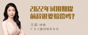 2022年试用期提前辞退要赔偿吗？