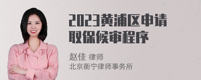 2023黄浦区申请取保候审程序