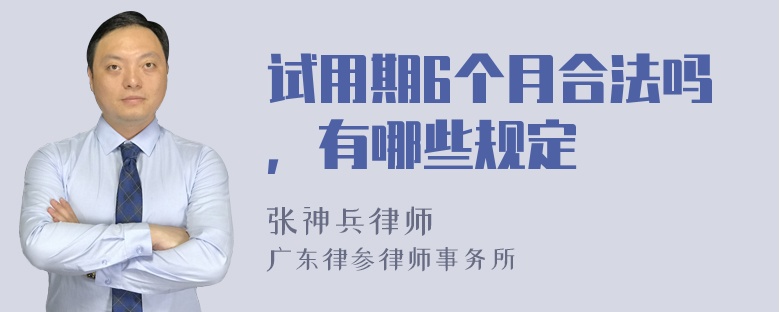 试用期6个月合法吗，有哪些规定