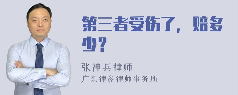 第三者受伤了，赔多少？