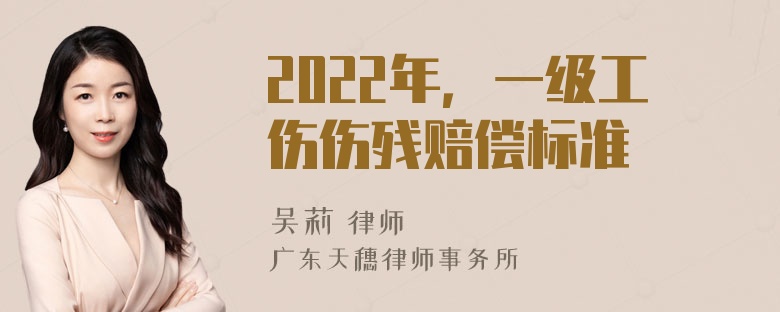 2022年，一级工伤伤残赔偿标准