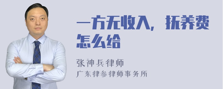 一方无收入，抚养费怎么给