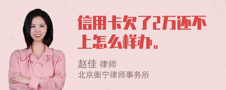 信用卡欠了2万还不上怎么样办。