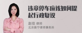 违章停车应该如何提起行政复议