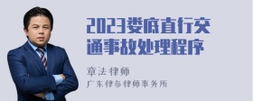 2023娄底直行交通事故处理程序