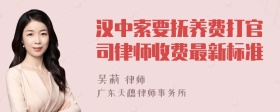 汉中索要抚养费打官司律师收费最新标准