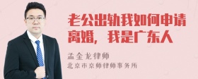 老公出轨我如何申请离婚，我是广东人