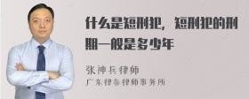 什么是短刑犯，短刑犯的刑期一般是多少年