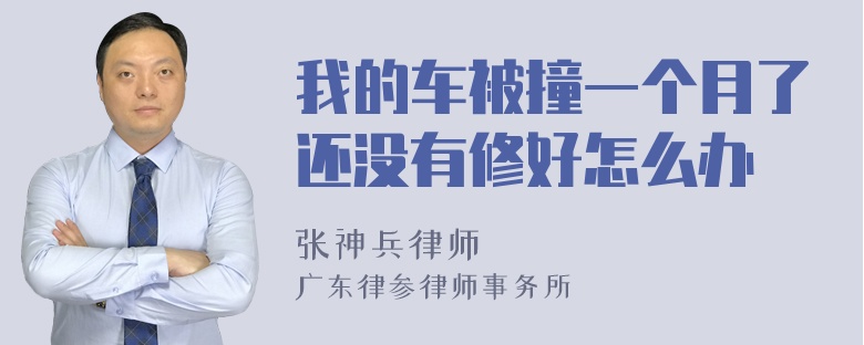 我的车被撞一个月了还没有修好怎么办