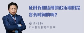 死刑无期徒刑的追诉期限是多长时间的啊？