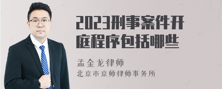 2023刑事案件开庭程序包括哪些