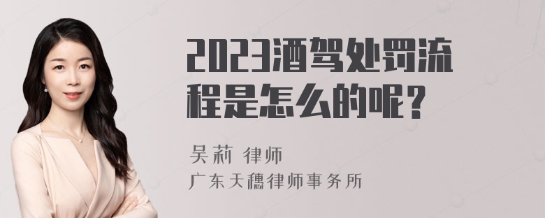 2023酒驾处罚流程是怎么的呢？